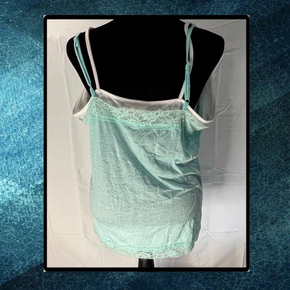 Vanity Aztec Print w/ Fringe Trim Kimono Wrap & 2 Matching Mint Tank Tops Bundle - Picture 7 of 11